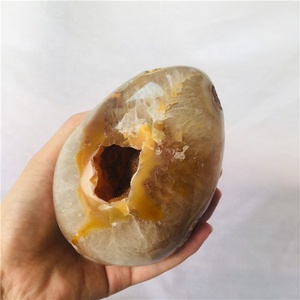 Vente en gros, pierre de cristal naturel poli Agate géode oeuf pour la décoration de la maison - Product Image 3