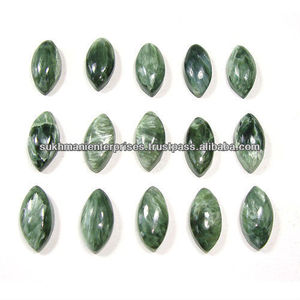 Pierres précieuses en seraphinite naturelle en forme de flocons d'argent, cabochons pour la fabrication de bijoux, pierres précieuses d'origine éthique, énergie de guérison des chakras - Product Image 3