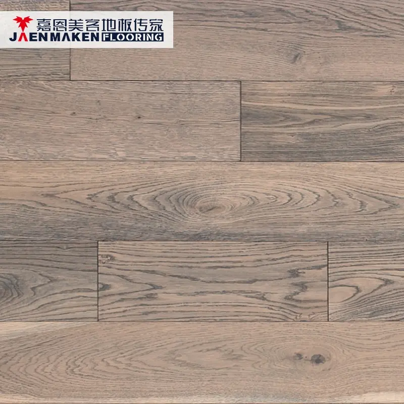 Buena calidad de roble blanco ingeniería piso de parquet de madera maciza proveedor