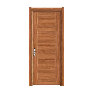 In Stock Walnut Wood Interior Painted Building Finishing Material Clear-Cut Texture Red Oak Interior Doors