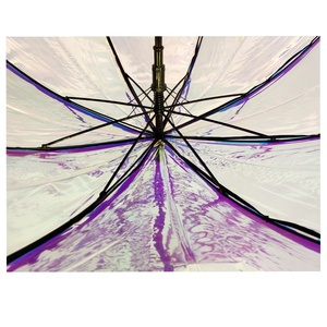 <span class=keywords><strong>Parapluie</strong></span> transparent laser, pare-soleil, parapluies holographiques en plastique PVC à dégradé de couleurs - Product Image 6