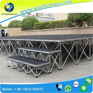 Tùy chỉnh nền tảng sân khấu giá rẻ, 4'x4 'xếp đám cưới <span class=keywords><strong>Stag</strong></span>, giai đoạn làm đẹp cho trường Hiển thị sự kiện - Product Image 6