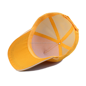 Promotional caps and hats trucker mesh cheap and high quality sandwich brim summer hat baseball cap - Product Image 5