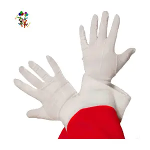 ถุงมือ HPC-1021สำหรับงานปาร์ตี้คริสต์มาสซานตาคุณพ่อผ้าฝ้ายสีขาว