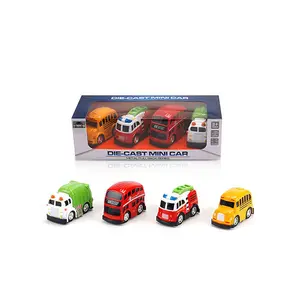 Xinliang speelgoed Promotionele speelgoed lichtmetalen pull back speelgoed model auto mini schoolbus