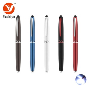 中国供应商 ballpen 定制 logo 笔圆珠笔与 led灯 - Product Image 1
