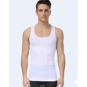 Gilet de modelage du corps sans couture pour homme, chemise de Compression, sous-vêtement amincissant pour l'abdomen - Product Image 3