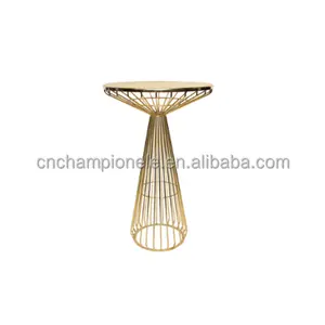 Gold wire cocktail table metal event hire bar table