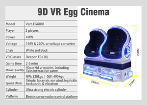 Las mejores ventas VART 9d vr chair / 9dvr simulator cinema game 2 seats ganan <span class=keywords><strong>dinero</strong></span> rápido para la tienda - Product Image 6