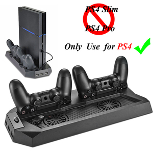 Soporte Vertical con <span class=keywords><strong>Joystick</strong></span> inalámbrico Dual, base de carga USB, ventilador enfriador de refrigeración para <span class=keywords><strong>PS4</strong></span> Playstation 4 - Product Image 6