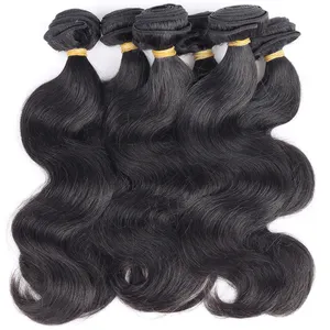 Natural Black Body Wave Raw Hair Bundles ,100% Unprocessed Full Cuticle Aligned Virgin Human Indian Hair