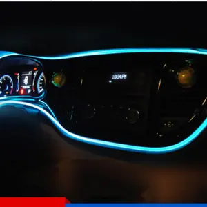 P รูปร่าง 3 มิลลิเมตรพลาสติกด้านข้างเรืองแสงไฟเบอร์ออปติกสำหรับรถ Benz BMW ตกแต่ง