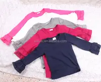 ขายส่งจำนวนมากราคาถูกของแข็งสีแดงที่มีคุณภาพสูงผ้าฝ้าย100% นัวเนียเสื้อเด็กวัยหัดเดินสาวเสื้อว่างเปล่าเสื้อยืด