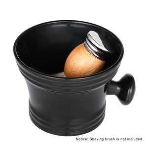 Resistente Plastica Nera Salone di <span class=keywords><strong>Barbiere</strong></span> Pennello Da Barba Ciotola Tazza Tazza di Capelli da Uomo Barba Rasatura Sapone Tazza di Rasatura Grooming Strumento per uomini - Product Image 6