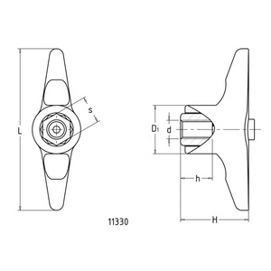 M6 M8 <strong>M10</strong> M12 Adjustable Revolving <strong>t</strong> bar Row <strong>Handle</strong> - Product Image 6
