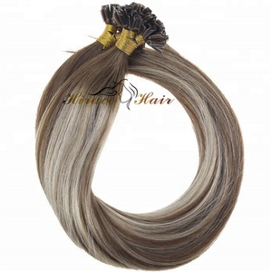 OEM, extension de cheveux brésiliens blonds avec pointe, couleurs mélangées avec piano - Product Image 1