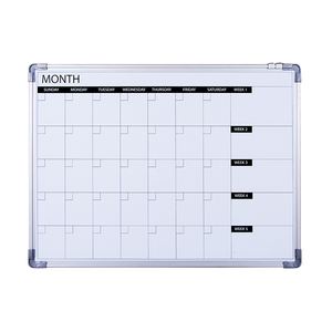 40*60cm hot sale Magnetic Dry Erase White board with Week Planner Imprinting In Aluminum Frame