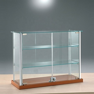 LUX แผงไม้ที่กำหนดเองยืนแสดง Vitrine,ตู้โชว์กระจกแกร่งสำหรับผลิตภัณฑ์บูติก - Product Image 6