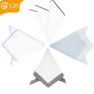 Handkerchief Men White Wholesale Custom 2020 High Quality 100% Men Cotton Lace White Handkerchief