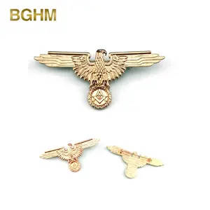 Duitsland Vrijmetselaars Badges Duitse Mason Uniformen Medaille Gouden Metalen Pin Badge Europa Vrijmetselaar Eagle Broches Creatieve Insignia