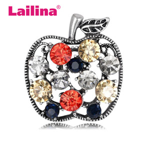 Đầy Đủ Rhinestone Trái Cây Hình Dạng Của <span class=keywords><strong>Apple</strong></span> shinning Mùa Hè Trâm <span class=keywords><strong>Pin</strong></span> Cho Phụ Nữ Ăn Mặc Áo Hat Đồ Trang Sức Sang Trọng Trâm Cài - Product Image 3