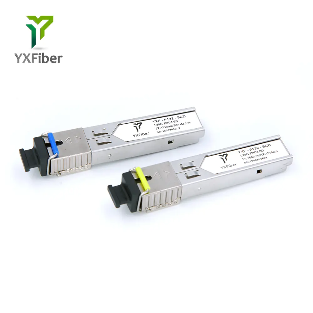 SFP 1.25G 20KM 1310nm 1550nm SMF BIDI DDM סיבי תמיכה רשת Gigabit Ethernet מתג WDM SC SFP מודול