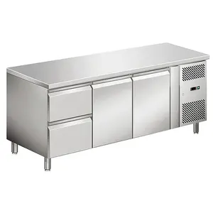 Réfrigérateur <span class=keywords><strong>professionnel</strong></span> de comptoir en acier inoxydable pour cuisine, réfrigérateur sous bar - Product Image 1