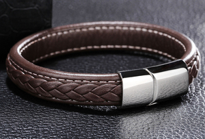 <span class=keywords><strong>Bracciale</strong></span> in pelle marrone Unisex, - Product Image 3