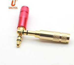 Connecteur Audio, plaqué or, 3.5mm, 3 pôles, <span class=keywords><strong>Jack</strong></span> stéréo, connecteur mâle, soudure, prise pour adaptateur d'écouteurs, 1 pièce - Product Image 3