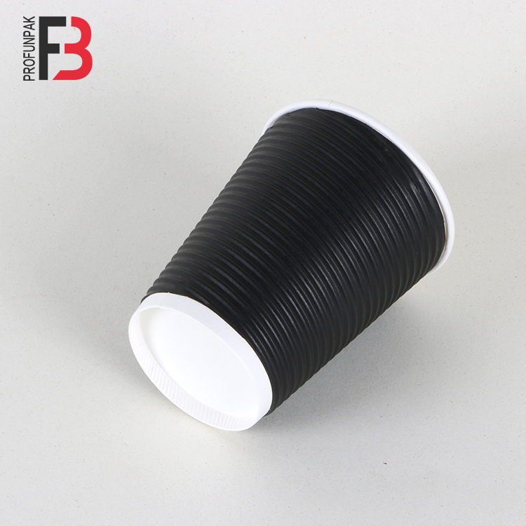 New design disposable offset printing vertical stripes coffee tea cups