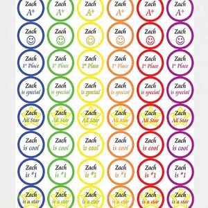 Miếng Dán Hình Vuông Tròn Chống Nước Tùy Chỉnh Số Lượng Lớn Giấy Nhãn Hoạt Hình - Product Image 1