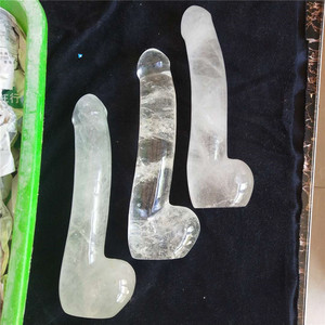 Natürlicher klarer Quarz kristall dildos Quarz kristall <span class=keywords><strong>penis</strong></span> für sexy Frauen - Product Image 1