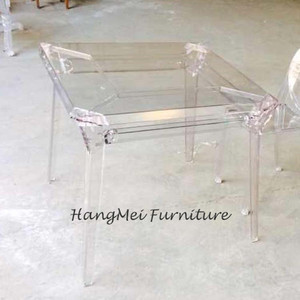 <span class=keywords><strong>Table</strong></span> à manger moderne extensible en acrylique transparent pour usage hôtelier <span class=keywords><strong>HM</strong></span>-T16 - Product Image 3