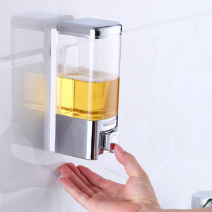 Dispenser di <span class=keywords><strong>Sapone</strong></span> <span class=keywords><strong>Liquido</strong></span> Moderno FLG in Plastica ABS Grigio Chiaro, Montaggio a Parete, Erogatore di Schiuma, Portarotolo <span class=keywords><strong>per</strong></span> <span class=keywords><strong>Bagno</strong></span> Domestico - Product Image 3
