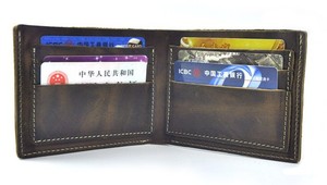 Mens <span class=keywords><strong>portafoglio</strong></span> in pelle pura nero/colore marrone raccoglitore del cuoio genuino <span class=keywords><strong>portafoglio</strong></span> <span class=keywords><strong>uomo</strong></span> 2015 promozionale - Product Image 6