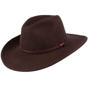 Degli uomini di trasporto Pieghevole 100% Lana Feltro Crushable Cappello Da Cowboy