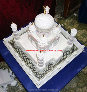 Modèle du Taj Mahal en marbre blanc fait à la main - Product Image 1