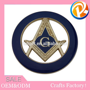 Personalizzato promozionale massonico in metallo logo car emblem con 3 <span class=keywords><strong>M</strong></span> adesivo posteriore - Product Image 1