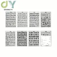 Kunststoff Buchstaben Schablonen Alphabet Nummer Schablonen vorlagen Zeichnung Schablonen für Stifte