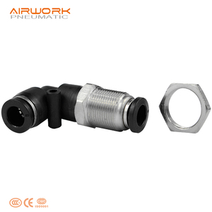 PLM <span class=keywords><strong>Pvc</strong></span> Vách Ngăn Union 90 Độ Phụ Kiện Khuỷu Tay Penumatic Nhựa Đẩy Phù Hợp Với Kết Nối Nhanh Chóng - Product Image 2