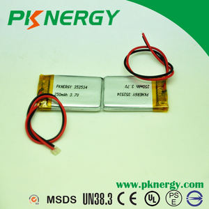 Original Un LP352534 célula de la batería lipo de polímero de litio con pcb 3.7 V 250 mah para el control remoto - Product Image 2