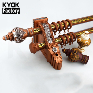 KYOK אחת עלה Goldbracket רצועת וילון Metalantiqu פליז וילון חריר Ring70Mm עץ וילון טבעת - Product Image 1