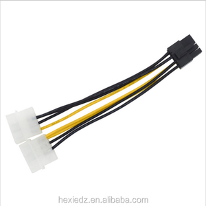2 x Molex 4-Pin auf 8-Pin PCI Express Grafikkarten-Adapter, ATX Netzteil Stromadapterkabel, Molex PCIe 8-Pin Adapter Verkabelungsset - Product Image 4