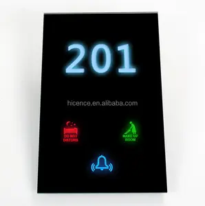 Guest Room House Number LED Color Changing Smart Doorbell Doorplate