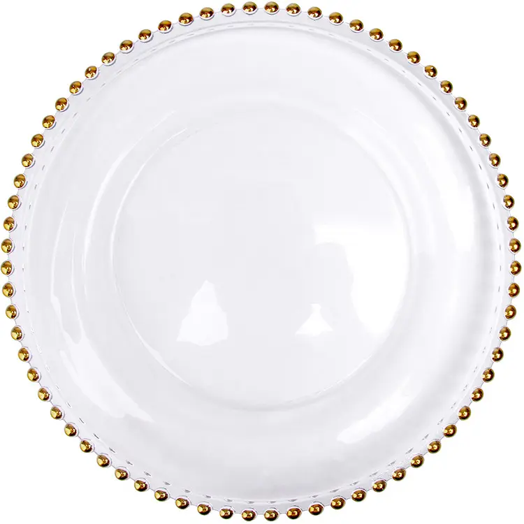 Großhandel Desserts Perlen Keramik platte für Geschirr Restaurant Hochzeit serviert Glassc halen