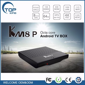 <span class=keywords><strong>KM8</strong></span> P 4 K Smart TV Caja 1 GB 8 GB Android 7.1 Amlogic S912 H.265 2.4G WiFi Multimedia Player Set-top Box - Product Image 1