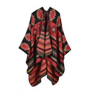 Bán Buôn Womens Winter Kashmiri Shawl Poncho Áo Choàng Cashmere Ladies Khăn Choàng Và Stoles