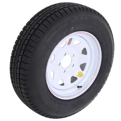 Neumático de remolque de barco st205/75r15 con rueda de Radio Blanca