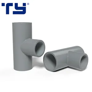 Plastic reducing tee of cpvc astm sch80 standard pipes and fittings with best price full size for water supply cn zhe ty grey plastic injection tee equal round s54 cpvc fittings