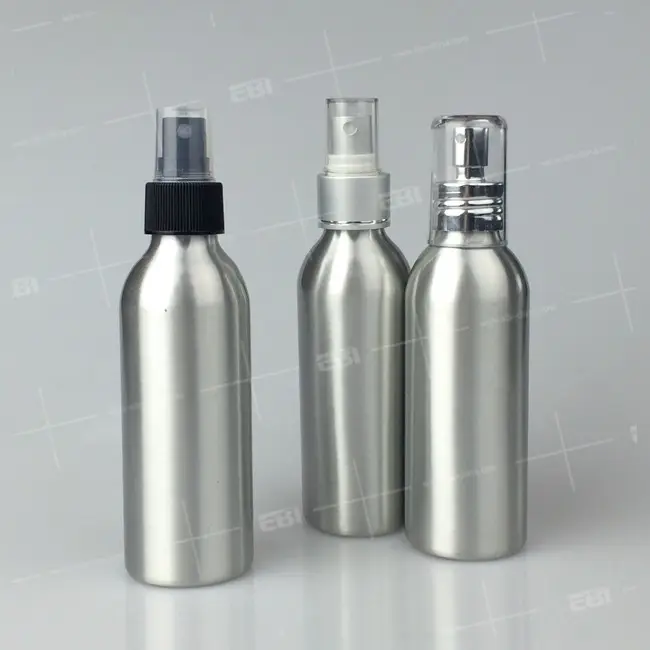 Metal Spray Bottle Wholesale Eco Friendly New Design Refillable Metal Aluminum Perfume Water Shampoo Lotion Cosmetic Pump Mist Trigger Spray Bottle
